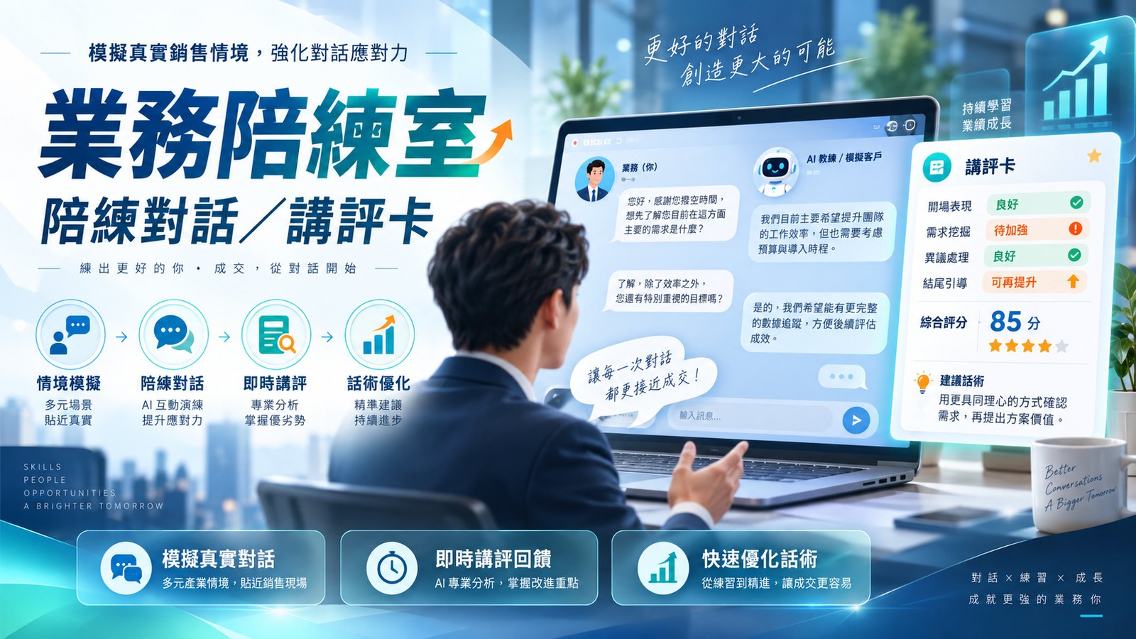 業務陪練室：先被 AI 打槍一百次再出門